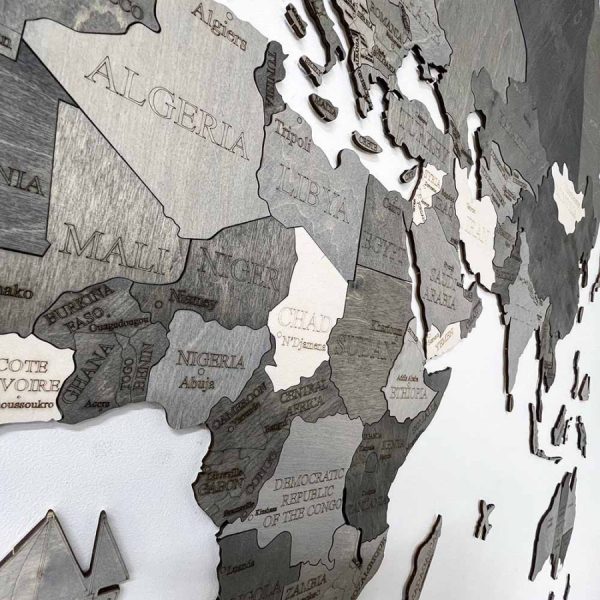 világtérkép - wood world map - world map - fa dekoráció falra